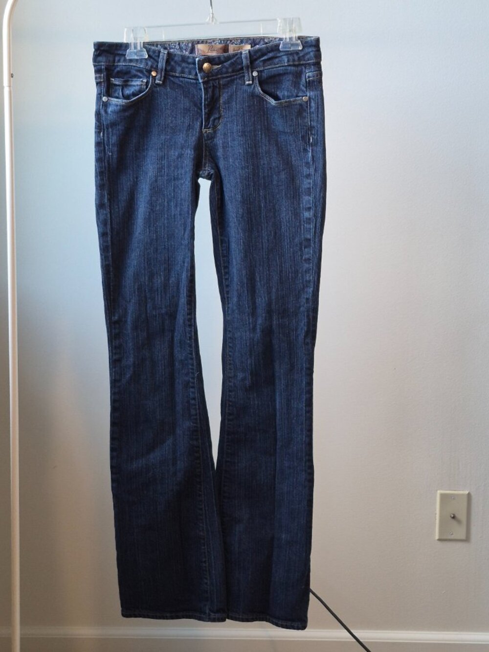 Paige Laurel Canyon Jeans Women Size 28 Dark Wash Bootcut Premium Denim